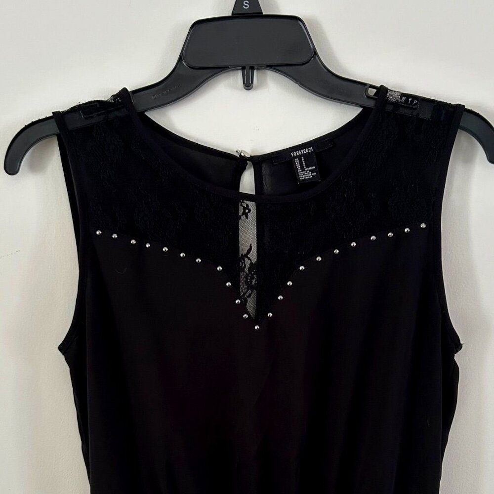 Black sheer top, Forever 21, small